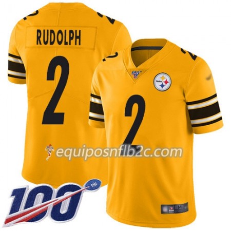 Camiseta Hombre NFL Pittsburgh Steelers Mason Rudolph 2 Nike Amarillo 100th